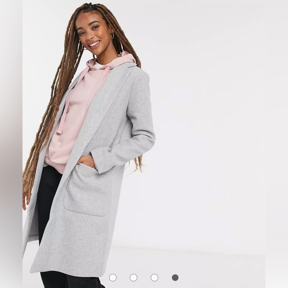 Winter Coat. Grey. Pull&Bear. ASOS. Size M.